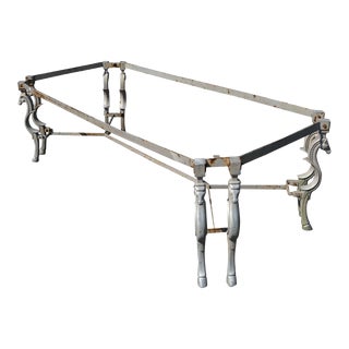 Very Large Horse Motive Cast Aluminum Horse Head Hoof Feet Dining Table Base For Sale