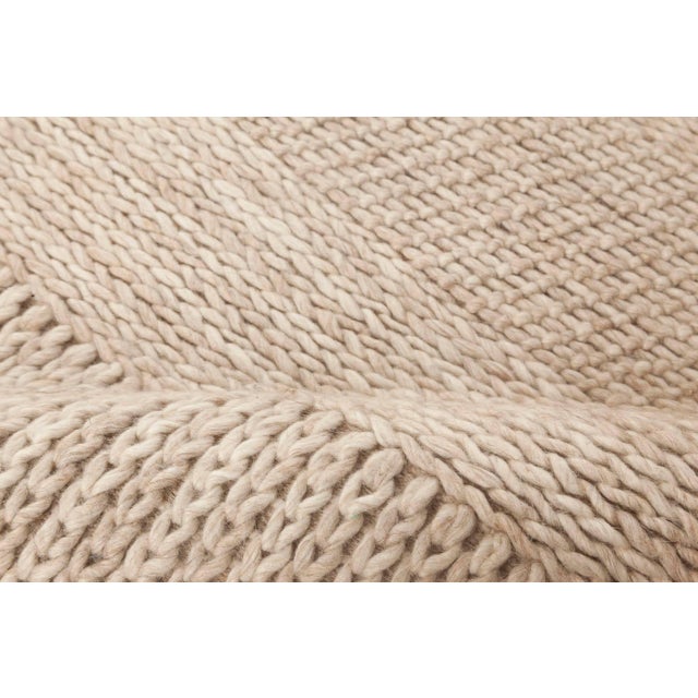 Modern Beige and gray flat-weave wool rug by Doris Leslie Blau Size: 5'0" × 5'5" (152 × 165 cm) A handwoven using...