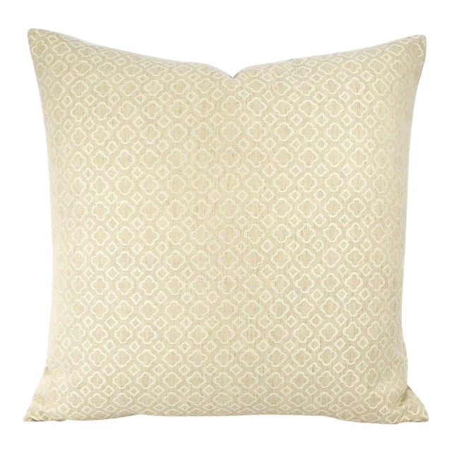 Lee Jofa Castille in Biscuit Pillow Cover For Sale