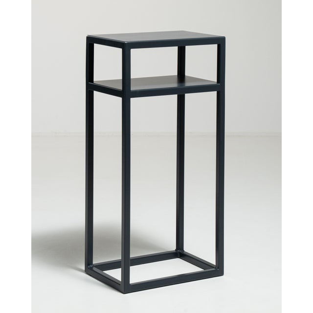 Black Early 21st Century Poland Black Wood Side Table For Sale - Image 8 of 15