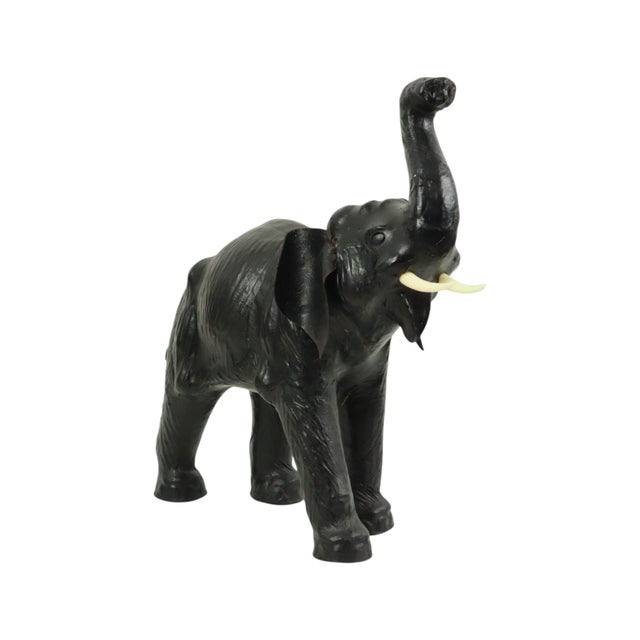Large Vintage Leather Elephant in the style of Omersa, 1970s For Sale - Image 4 of 13