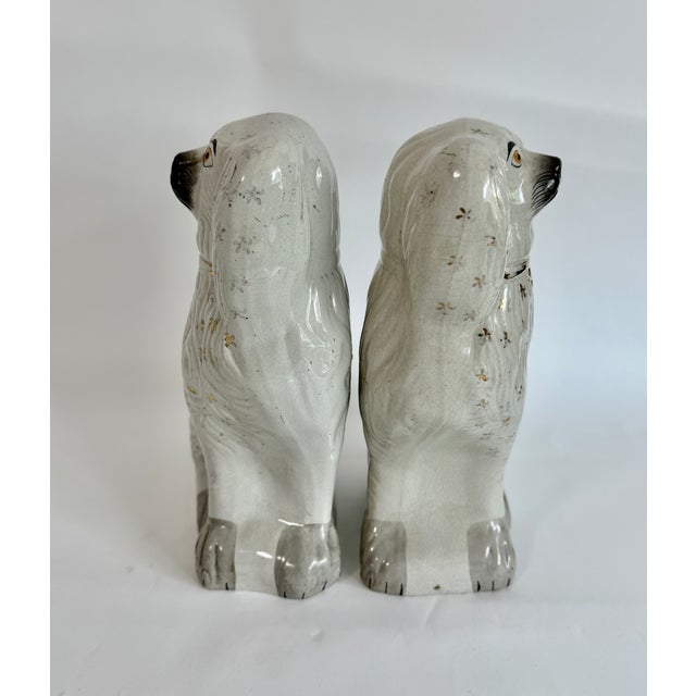 Ceramic Extra Large Staffordshire Dogs - A Pair For Sale - Image 7 of 10