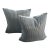 Square Romo Fabric Geometric Decorative Pillows - Pair For Sale