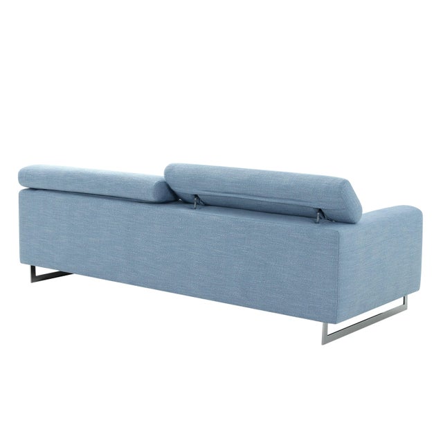 Pasargad Home Serena Modern Blue Sofa For Sale - Image 4 of 8