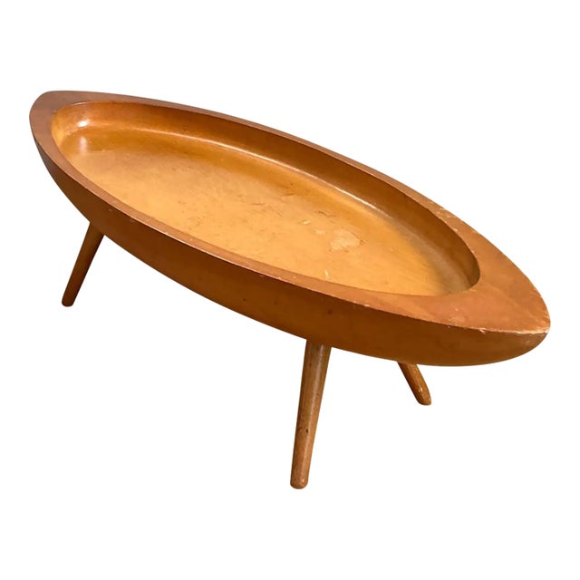 Vintage Mid-Century Modern Wood Bowl For Sale