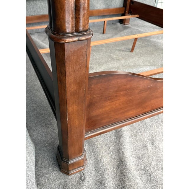 Bassett Furniture King Size Poster Bed Frame For Sale - Image 10 of 18
