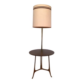 1960s Mid-Century Modern Tray Table Floor Lamp For Sale