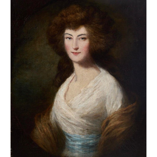 This listing is for a mid 18th century English portrait painting. This painting dates to the 2nd half of the 18th century...