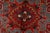Heriz Rug 9'9'' X 12'6'' Red Wool Vintage Tribal Hand-Knotted Oriental Carpet For Sale - Image 9 of 15