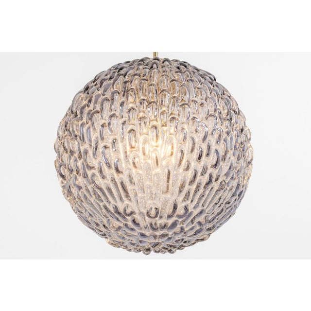Large Bubble Glass Pendant attributed to Limburg Glashütte, Germany, 1970s For Sale - Image 9 of 14