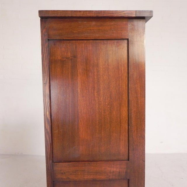 Oak Roller Shutter Cabinet with Shutter, 1930s For Sale - Image 10 of 18