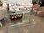 Vintage Modern Peg Lucite Console Table Two Tier New Glass Tops For Sale - Image 10 of 12