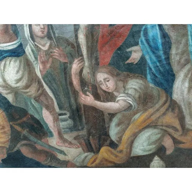 Italian School Artist, The Crucifixion, 1800s, Oil on Canvas For Sale - Image 4 of 8