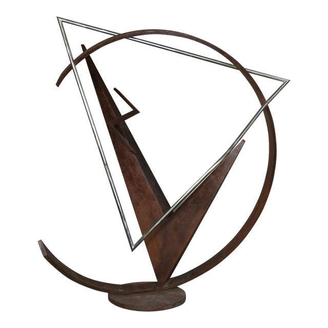 Monumental Metal Sculpture by Riis Burwell Studio For Sale