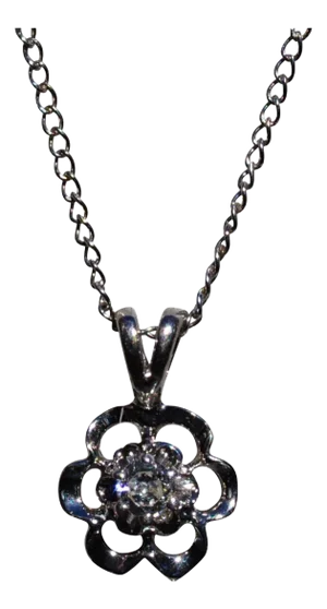 The Alister: Ladies 14K White Gold Flower Diamond Necklace