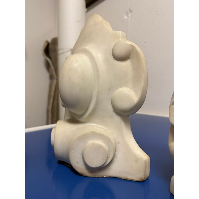 Cream Two Beautiful Antique Carved Marble Keystones/ Architectural Elements For Sale - Image 8 of 9