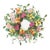 Create a whimsical, garden-inspired centerpiece with this Pansy and Butterfly Floral Candle Ring. Measuring 17 inches in...