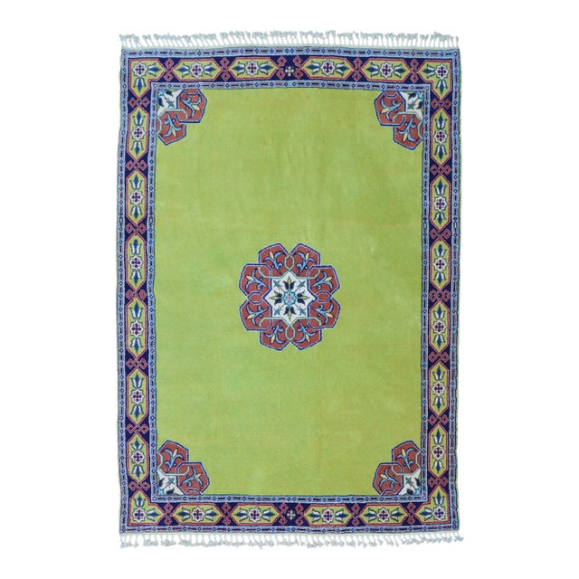 Late 20th Century Vintage Moroccan Rug - 7'5'' X 5'9'' For Sale