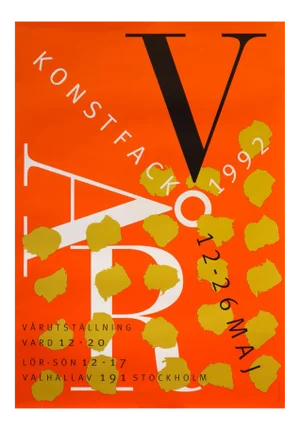 1992 Swedish Typographic Exhibition Poster, Varutstallning - Fredrick Neppelberg