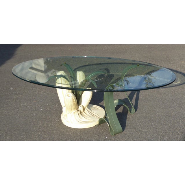 Bronze & Resin Organic Anemone Plant Coffee Table with Glass Top, 1970s For Sale - Image 11 of 11