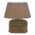 1990s Richard Ray Designs Textured Pottery Table Lamp With Custom Pleated Shade For Sale