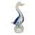Vintage Blue & Clear Art Glass Swan Sculpture With Controlled Bubble Inclusions For Sale
