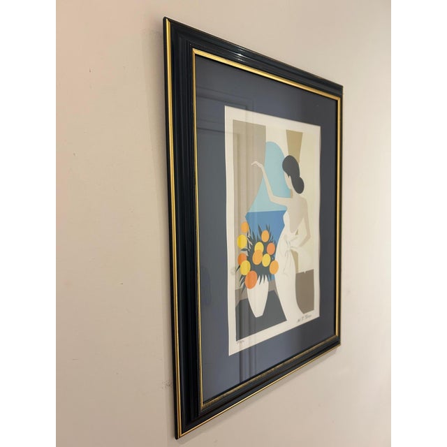 Maria Theresa Torres, Female Figure with Flowers, 1980s, Lithograph For Sale - Image 8 of 13