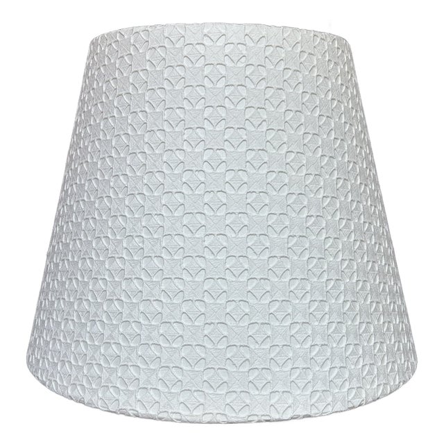 White Overlayed Lampshade For Sale