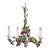 Early 20th Century French Tole Chandelier With Painted Metal Cherries and Leaves For Sale