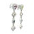 Antique White Italian 18k White Gold Multicolor Sapphire and Diamond Drop Earrings, Pair For Sale - Image 8 of 10