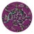 Ouroboros Purple Vegan Leather Round Pebble Placemat, Set of 4 For Sale