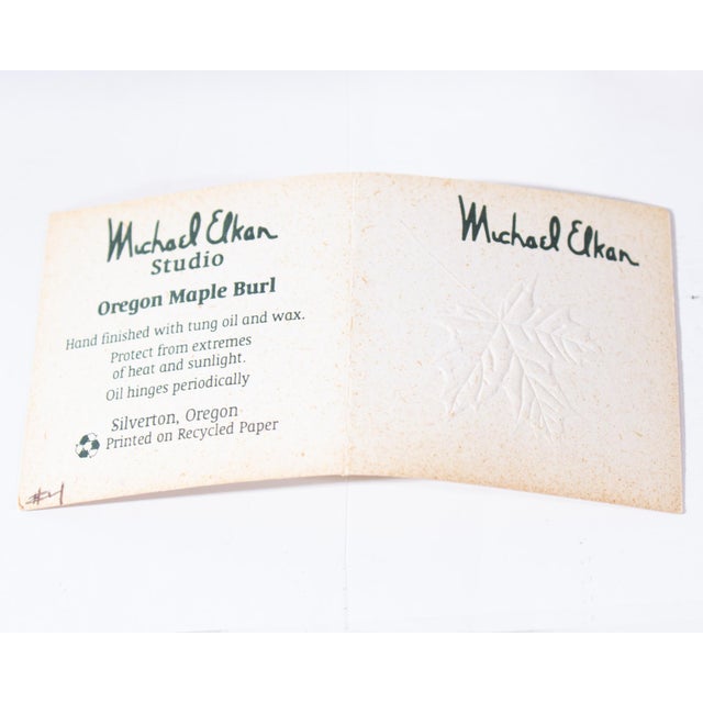 Wood “Castles” Burl Maple Wood Architectural Box by Michael Elkan For Sale - Image 7 of 8