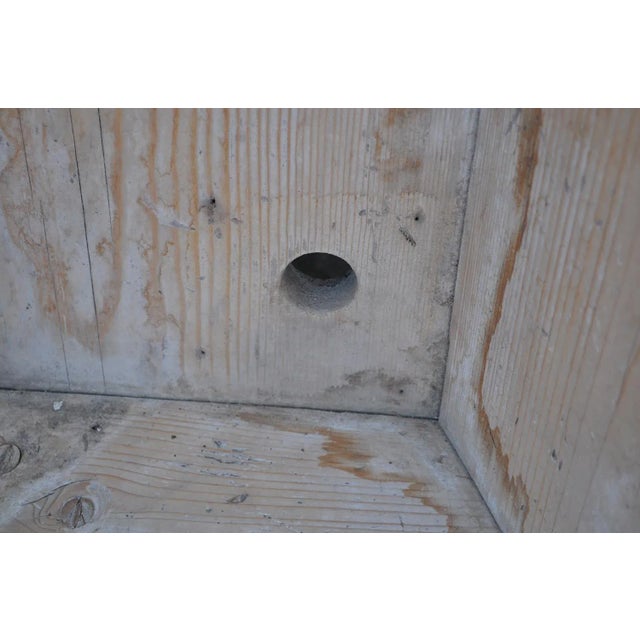 Large White Washed Wood Trencher, 1940s For Sale - Image 6 of 9