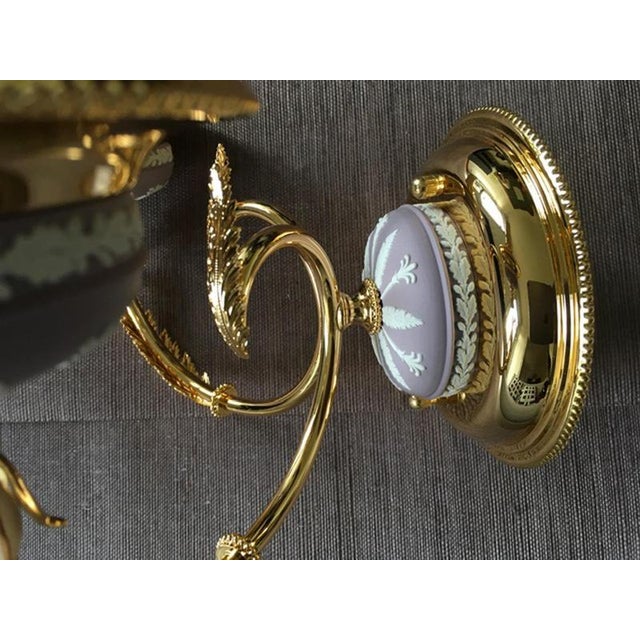 Postmodern Brass and Porcelain Wall Sconce from Wedgwood, Italy, 1970s For Sale - Image 16 of 18