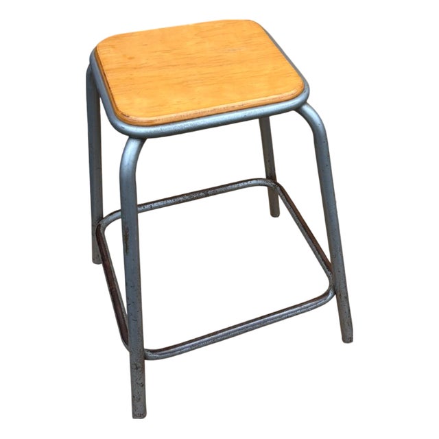 French Grey Stacking Stools from Mullca, 1960s For Sale