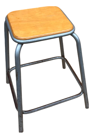 French Grey Stacking Stools from Mullca, 1960s
