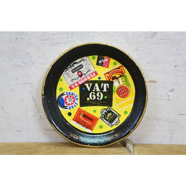 Mid 20th Century Japanese Mid Century Modern Paper Mache Wine Liquor Glass Coasters Ashtray - 9 pcs For Sale - Image 13 of 15