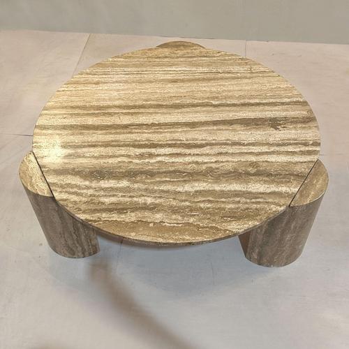 Vintage Sculptural Travertine Coffee Table, 1960s For Sale - Image 3 of 10