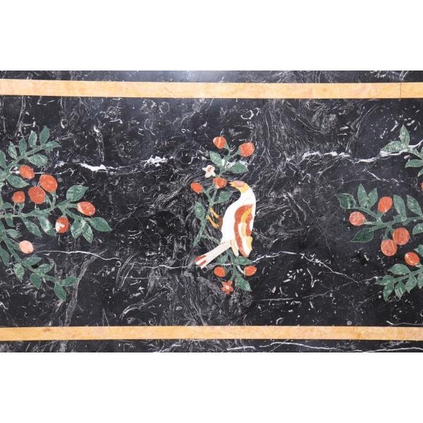 Superb Inlaid Marble Pietra Dura Marble Rectangular Dining Table Top - No Base For Sale In Philadelphia - Image 6 of 12