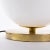 Stilnovo Italian Globe Table Lamp in Opal Glass and Brass For Sale - Image 4 of 9