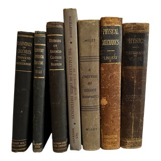 Vintage Early 20th Century Physics & Mathematics College Textbook Set - 7 Books For Sale