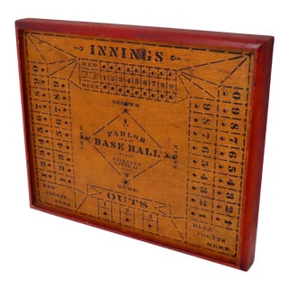 Antique Patent 1903 Wood Table Top Parlor Baseball Game Board For Sale