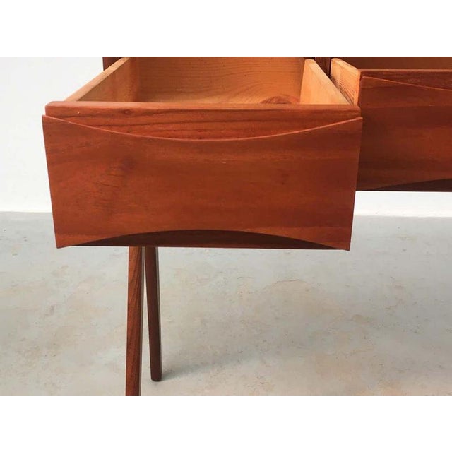 Brown Teak Dressing Table by Arne Vodder for Oelholm Moebelfabrik, 1960s For Sale - Image 8 of 10