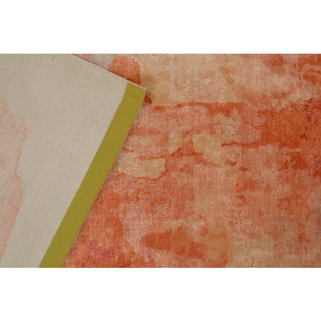 Textile Rug & Kilim’s Abstract Rug in Peach Watercolor Pattern For Sale - Image 7 of 7