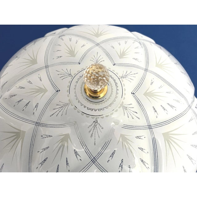 Mid-Century Modern 1960s Quilted Starburst Ceiling Light For Sale - Image 3 of 18