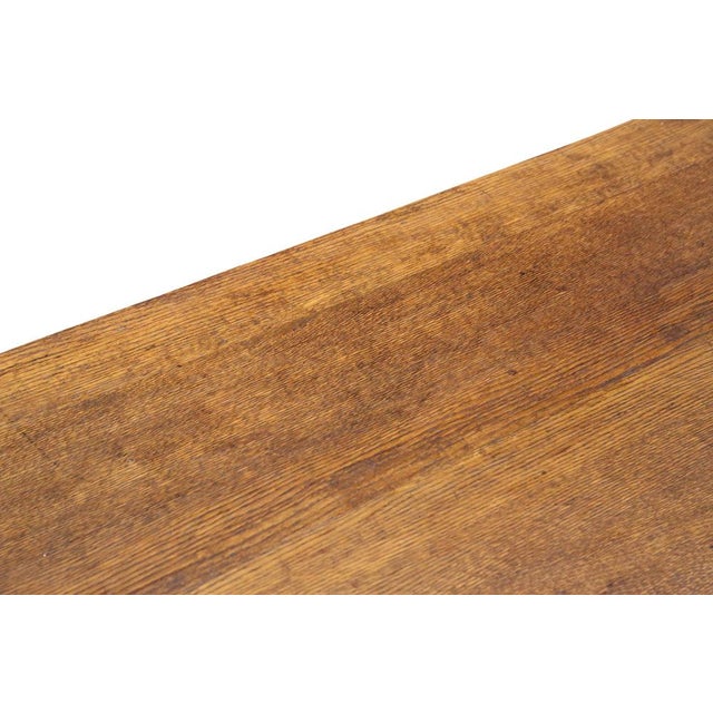 Antique Arts & Crafts Refectory Kitchen Dining Table in Oak, 1890 For Sale - Image 6 of 10