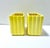 1950s Pair of Vintage Yellow Ceramic Planters – Mid Century Modern Fluted Cachepots For Sale - Image 5 of 7