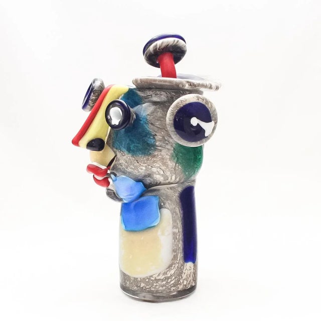 Blown Glass Head Sculpture by Christoph Kiefhaber For Sale - Image 4 of 5