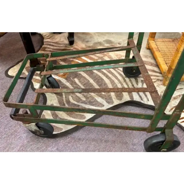 French Early 20th Century French Style Metal Grocery Cart - Display or Merchandising Piece, Decorative Object For Sale - Image 3 of 7