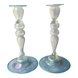 Example of Steuben Glass Candle Holders
